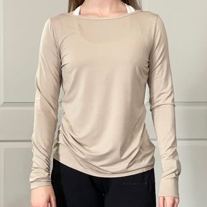 Alphalete taupe long sleeve